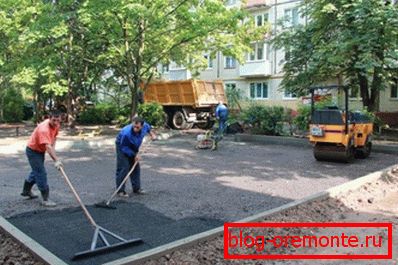 Асфалтиране на обекта Асфалтиране на обекта