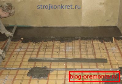 Бетониране на подготвената и изолирана основа Бетониране на подготвената и изолирана основа