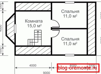Дървена къща 6x9 м Дървена къща 6x9 м