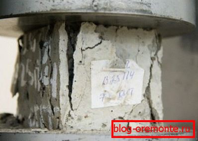 Експериментално определяне на якостта на натиск на образеца