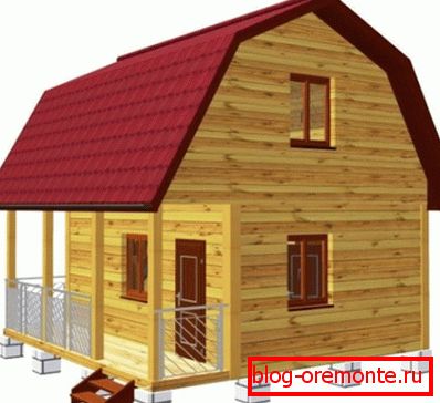В снимката - 3D модел на баня върху бетонна основа, с тераса и таван В снимката - 3D модел на баня върху бетонна основа, с тераса и таван