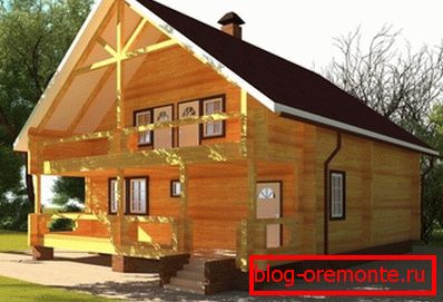 На снимката, обикновена дървена къща, която в същото време изглежда доста солидна.
