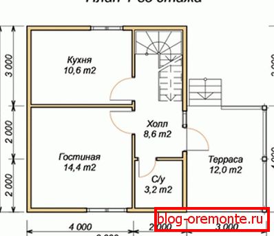 На първия етаж можете да поставите 4 стаи и входно антре На първия етаж можете да поставите 4 стаи и входно антре