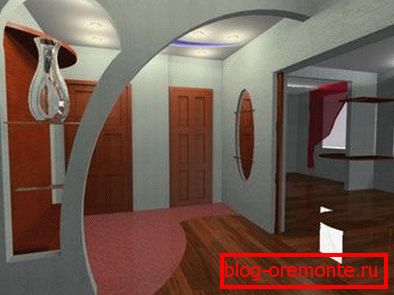 Арка в минималистичен интериор интериорна декорация на арки
