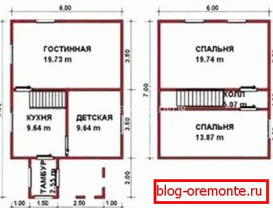 Етажни планове на къщата. Етажни планове на къщата.