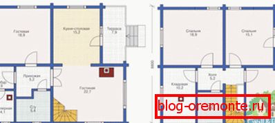 Подробна къща план 9x10 Подробна къща план 9x10
