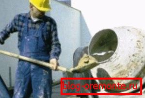 Когато се приготвя в бетонен смесител, е възможно да се изчисли съотношението в лопатките Когато се приготвя в бетонен смесител, е възможно да се изчисли съотношението в лопатките