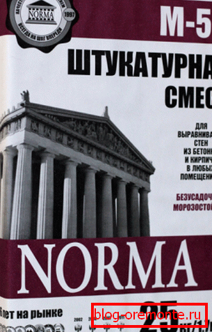 Силата на тази мазилка съответства на марката M50.