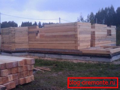 Процесът на полагане на гредите