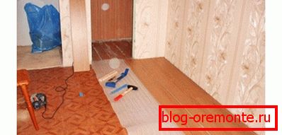 Процес на полагане на ламинат