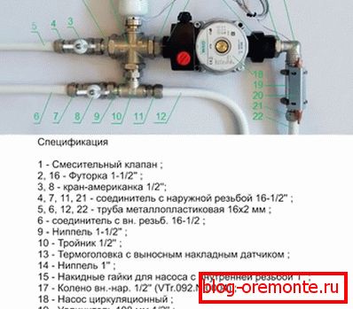 Схема подмеса