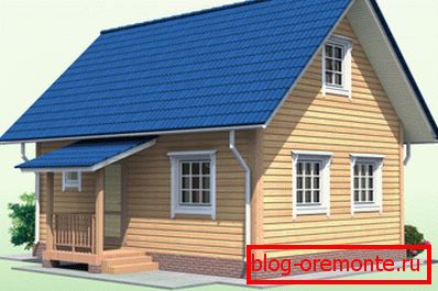 Типовой 3D проект на къща с таванско помещение Типовой 3D проект на къща с таванско помещение