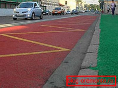 Цветният асфалт е рядък, главно поради високата цена Цветният асфалт е рядък, главно поради високата цена