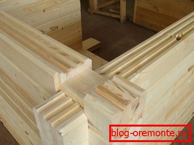 Изграждането на стени от профилирани греди