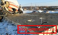 Изливане на бетон през зимата Изливане на бетон през зимата