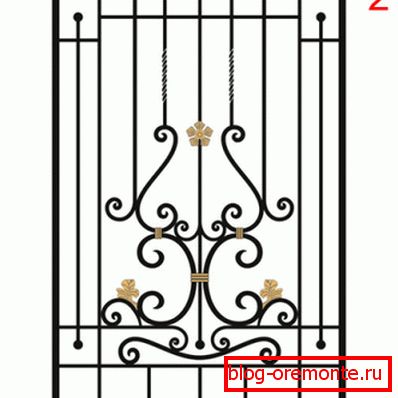 Запълване на рамката с ковани елементи Запълване на рамката с ковани елементи